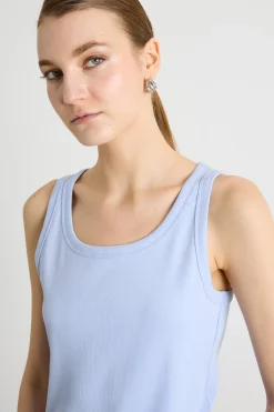 Canotta in jersey stretch - Azzurro