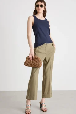 Canotta in jersey stretch - Blu
