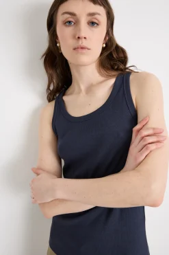 Canotta in jersey stretch - Blu