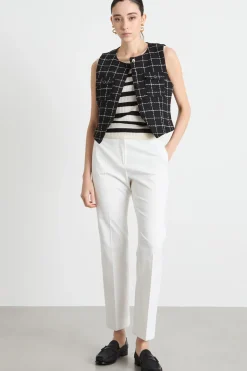 Canotta in maglia - Bianco Nero