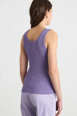 Canotta in maglia - Viola
