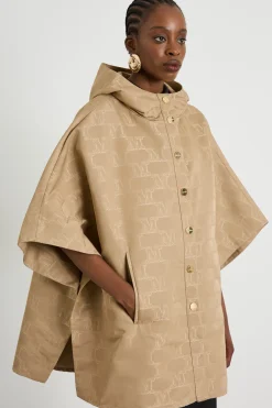 Cappa in jacquard antigoccia - Beige