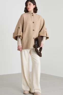 Cappa in lana e cashmere - Beige