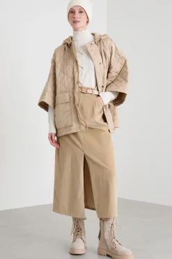 Cappa in taffetà antigoccia - Beige