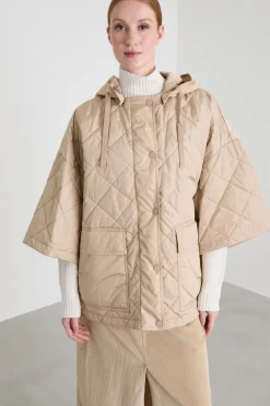 Cappa in taffetà antigoccia - Beige