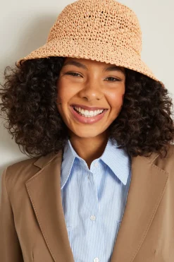 Cappello a cloche in carta tessile - Beige
