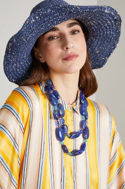 Cappello a tesa larga - Blu