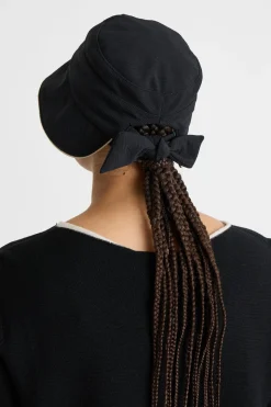 Cappello cloche con fiocco - Nero