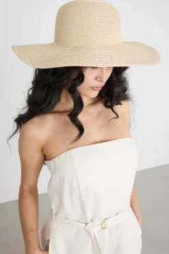 Cappello con strass - Beige