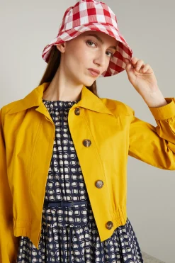 Cappello da pescatore in vichy - Rosso Bianco