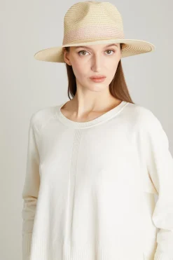 Cappello tesa larga - Beige Rosa