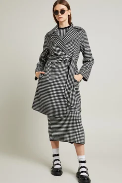 Cappotto a vestaglia - Bianco Nero