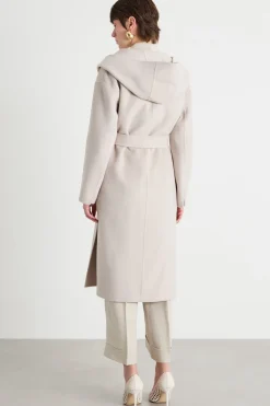Cappotto a vestaglia con cappuccio - Avorio