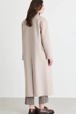 Cappotto a vestaglia in drap - Beige