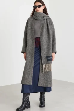 Cappotto a vestaglia in tweed - Grigio