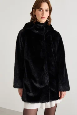 Cappotto con cappuccio - Nero