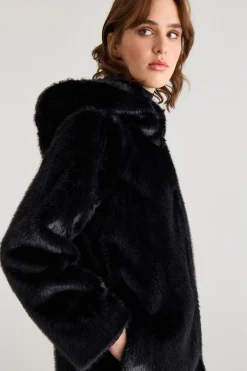 Cappotto con cappuccio - Nero