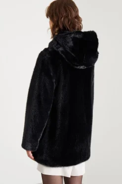 Cappotto con cappuccio - Nero