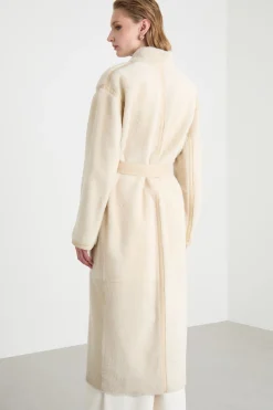 Cappotto con cintura - Bianco