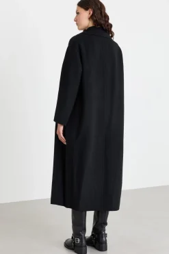 Cappotto con cintura - Nero