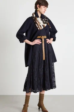 Cappotto con colletto a camicia - Blu Notte