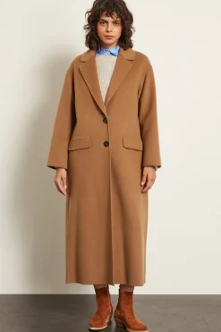 Cappotto con rever piccolo - Cammello