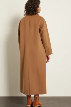 Cappotto con rever piccolo - Cammello