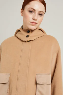 Cappotto con tasche a soffietto - Cammello Senape