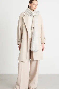 Cappotto doppiopetto con tasche - Beige