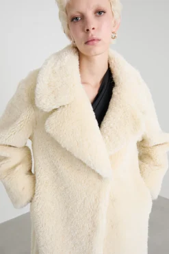 Cappotto effetto peluche - Avorio
