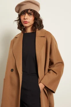 Cappotto in doppio di lana - Cammello