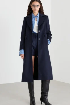 Cappotto in drap - Blu