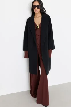 Cappotto in drap - Nero