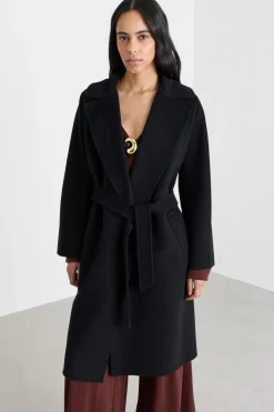 Cappotto in drap - Nero
