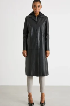 Cappotto in pelle - Nero