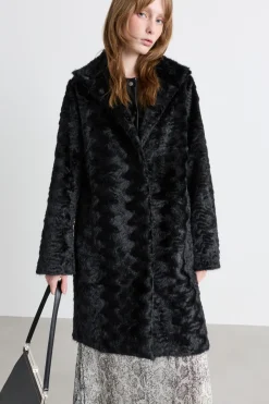 Cappotto in tessuto morbido - Nero
