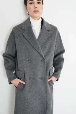 Cappotto lungo doppiopetto - Grigio