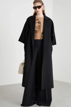 Cappotto open-front a uovo - Nero
