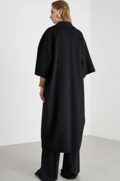 Cappotto open-front a uovo - Nero
