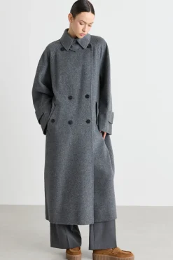 Cappotto trench in double - Grigio