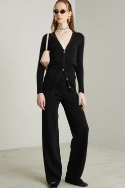 Cardigan aderente lamè - Nero