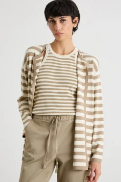 Cardigan a vestaglia - Bianco Cammello