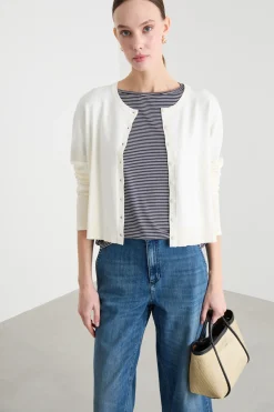 Cardigan boxy - Bianco