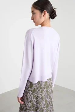 Cardigan boxy - Lilla