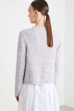 Cardigan con frange - Lilla