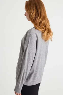 Cardigan con maniche a spalla scesa - Grigio
