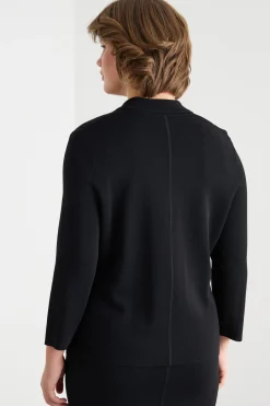 Cardigan con maniche a tre quarti - Nero