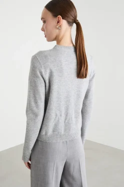 Cardigan con ricami bijou - Grigio