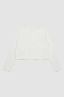 Cardigan con ricamo BAMBINI - Bianco