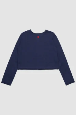 Cardigan con ricamo BAMBINI - Blu